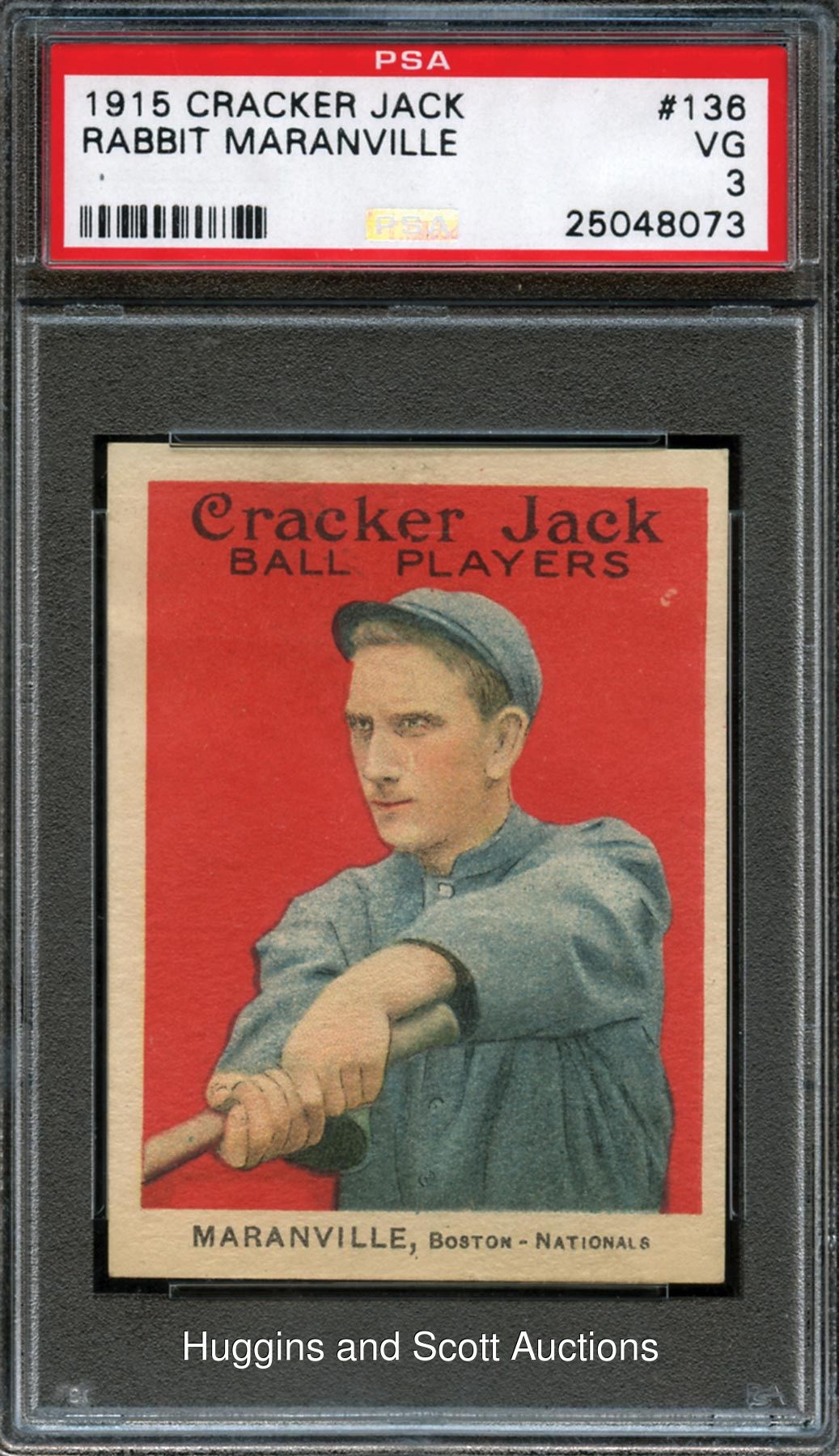 1915 Cracker Jack #136 Rabbit Maranville PSA VG 3