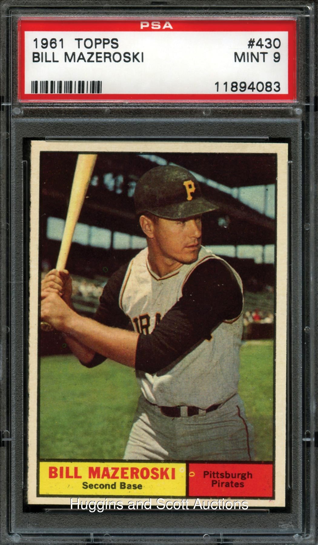 1961 Topps Baseball #430 Bill Mazeroski PSA Mint 9 Shortprint