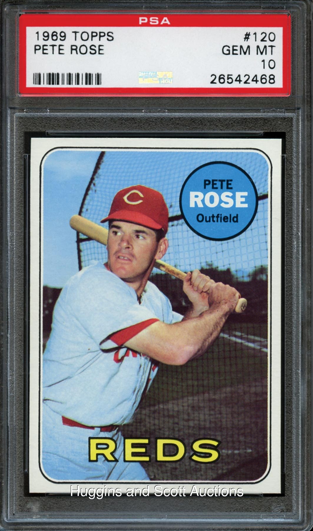 1969 Topps Baseball #120 Pete Rose PSA Gem Mint 10 - 1 of 3!