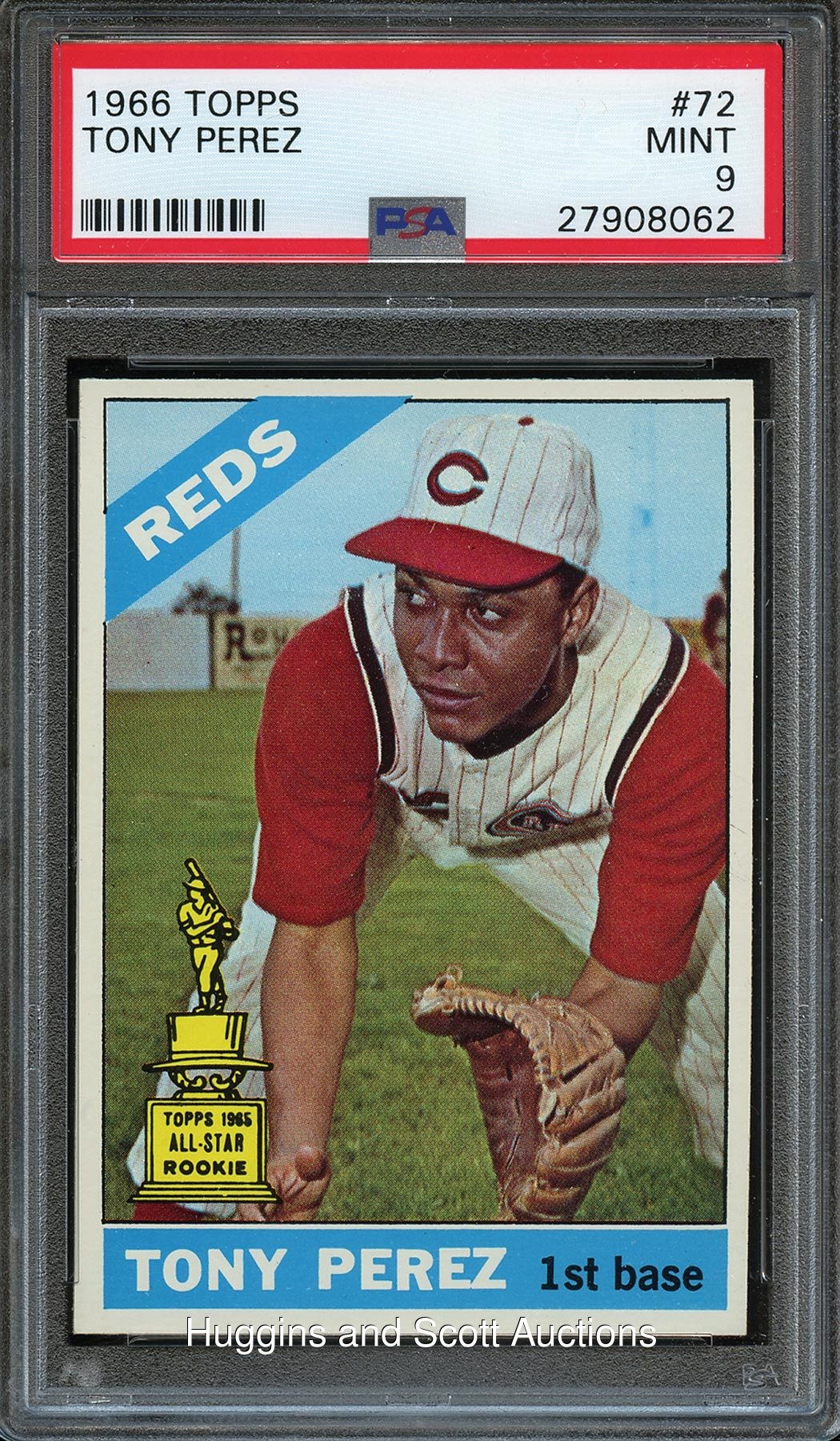 1966 Topps Baseball #72 Tony Perez - PSA Mint 9 - NONE BETTER!