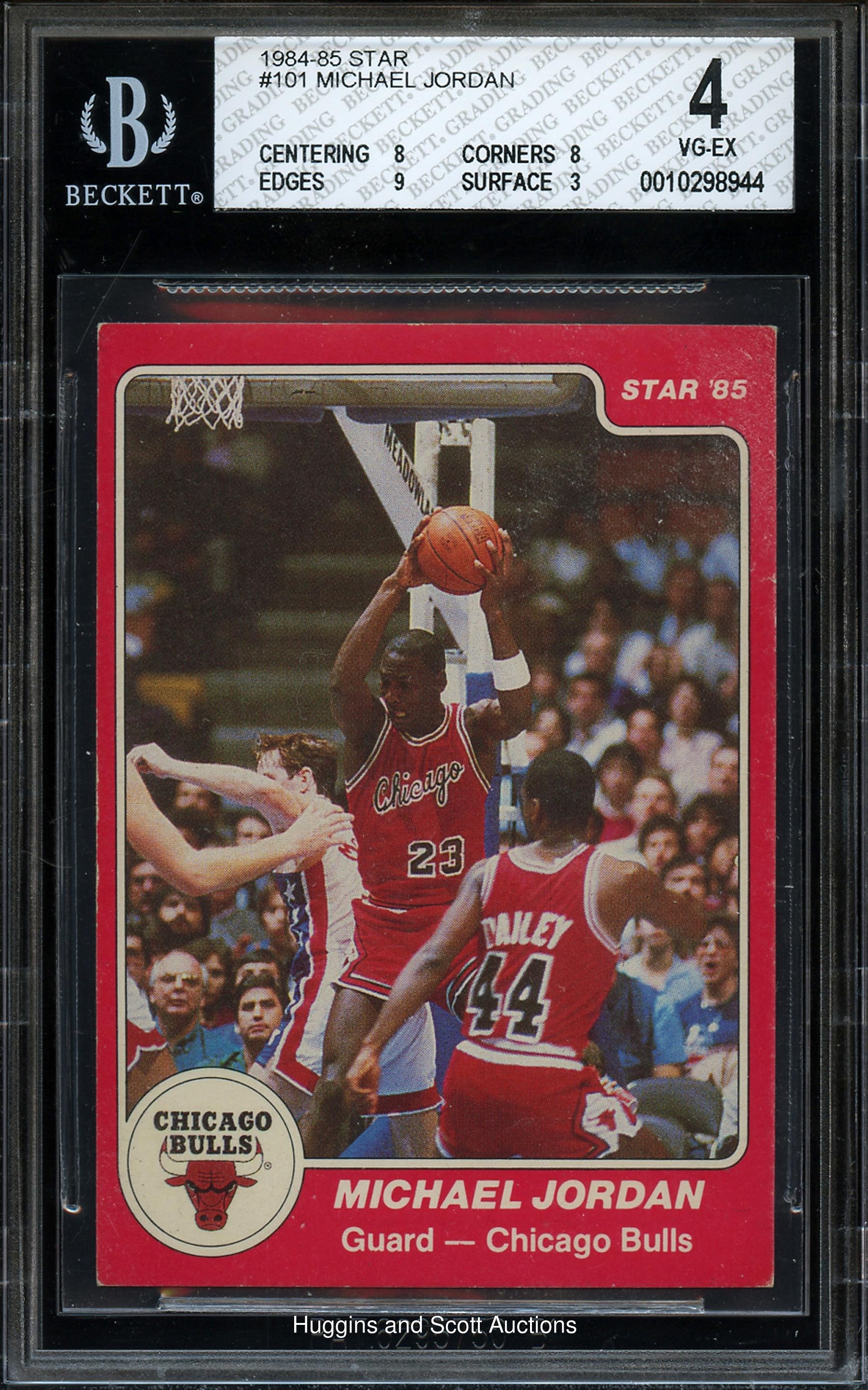 1984-85 Star Basketball #101 Michael Jordan Rookie - BGS 4 VG-EX