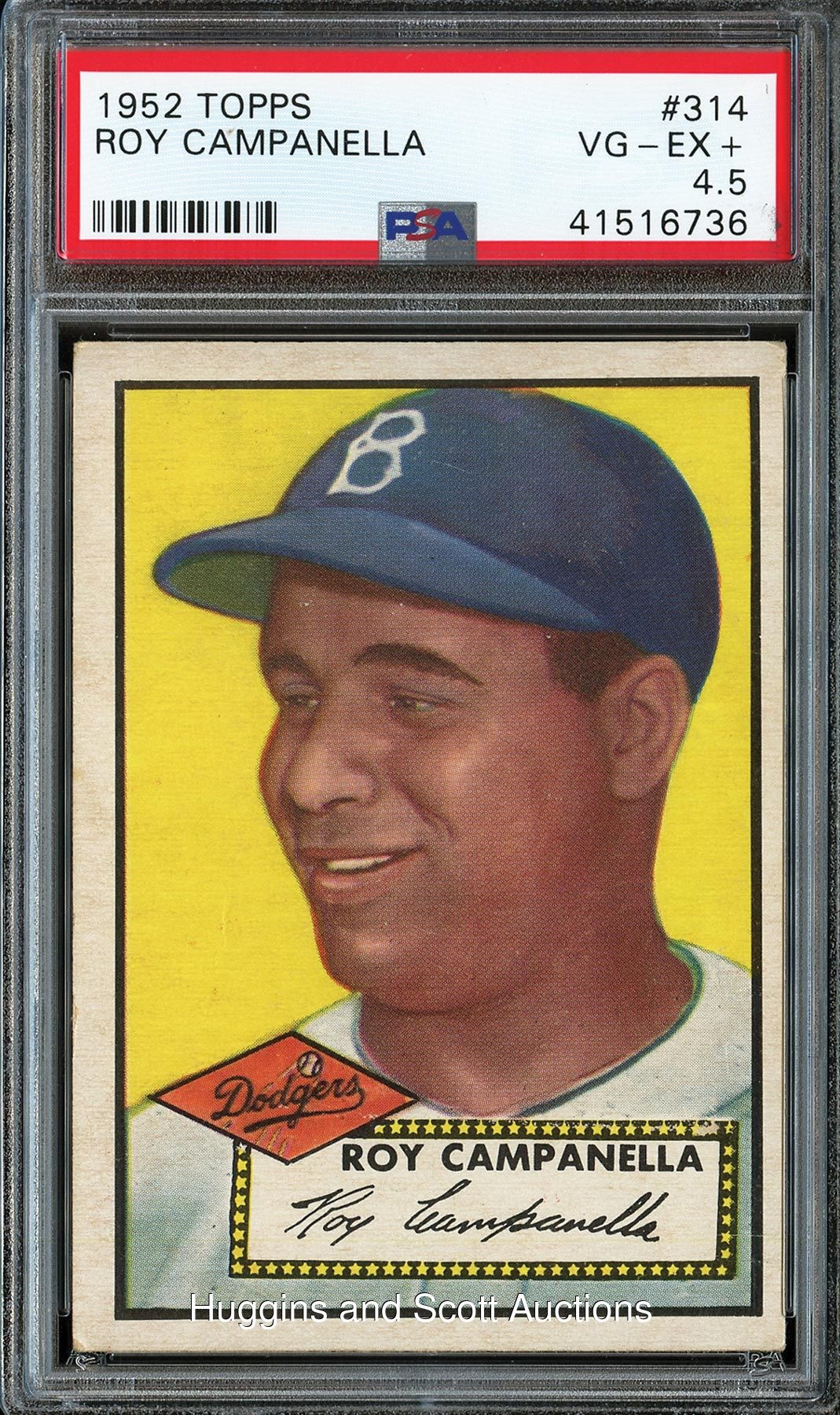 1952 Topps Baseball #314 Roy Campanella - PSA VG-EX+ 4.5
