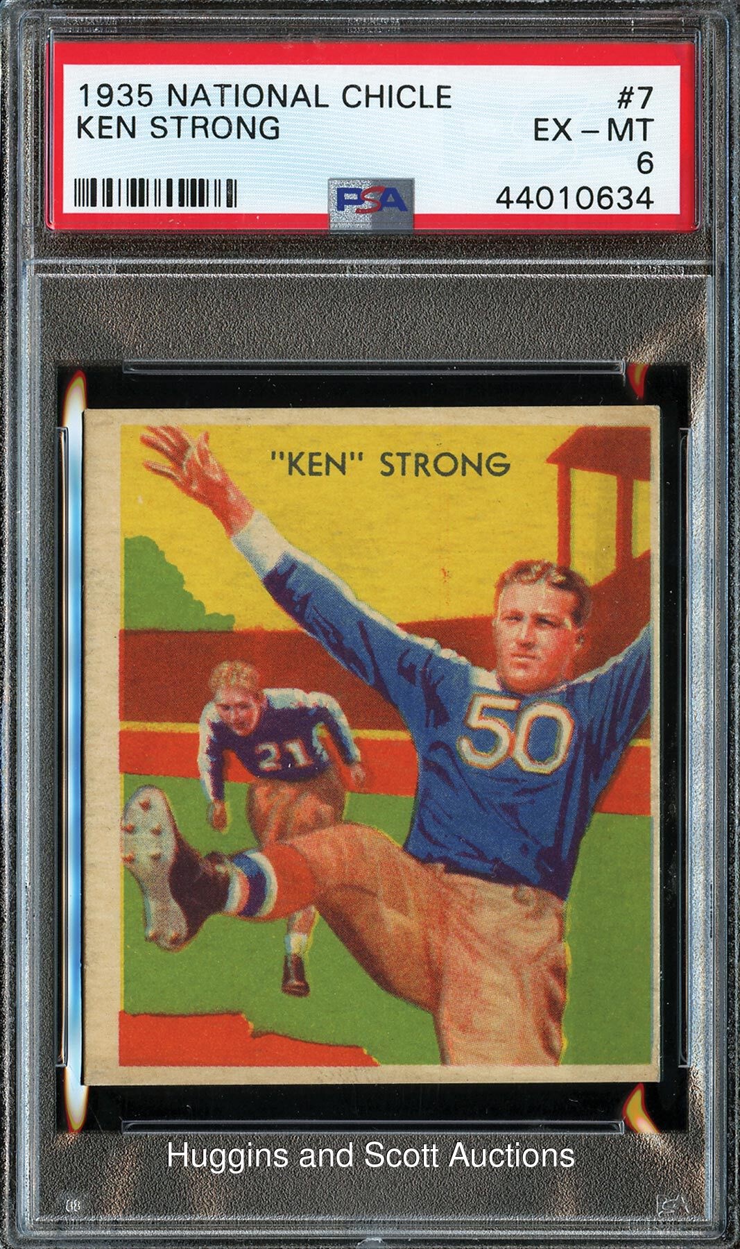 1935 National Chicle Football #7 Ken Strong Rookie - PSA EX-MT 6