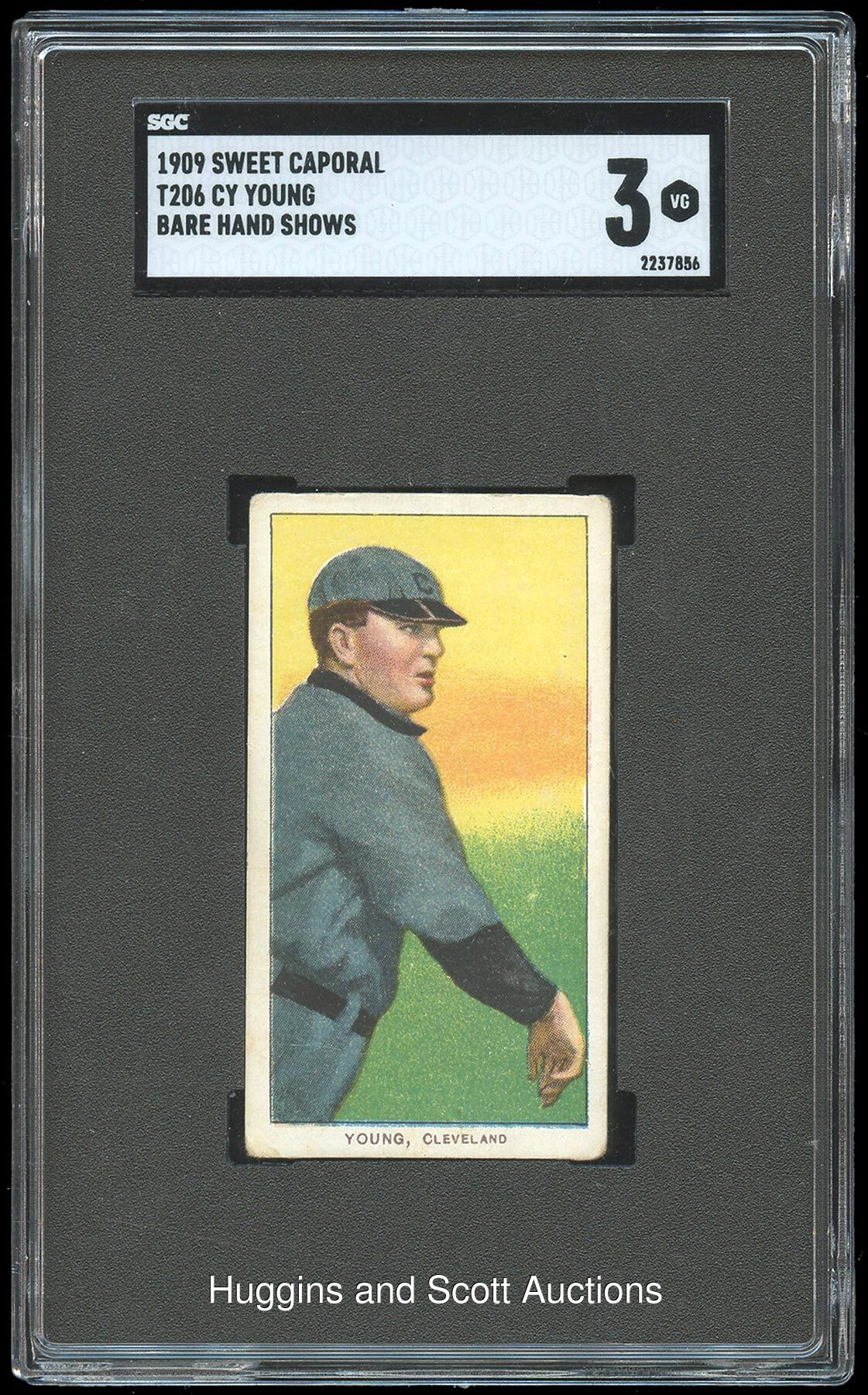 1909-11 T206 White Borders Cy Young (Bare Hand Shows) - SGC 3 VG