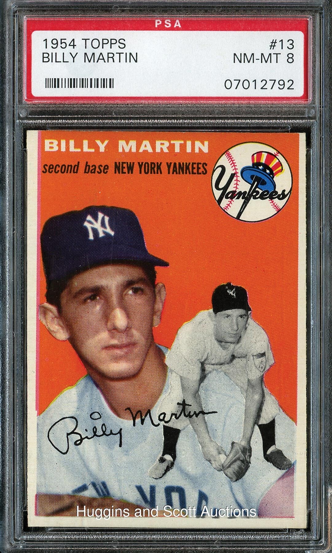 1954 Topps Baseball #13 Billy Martin - PSA NM-MT 8