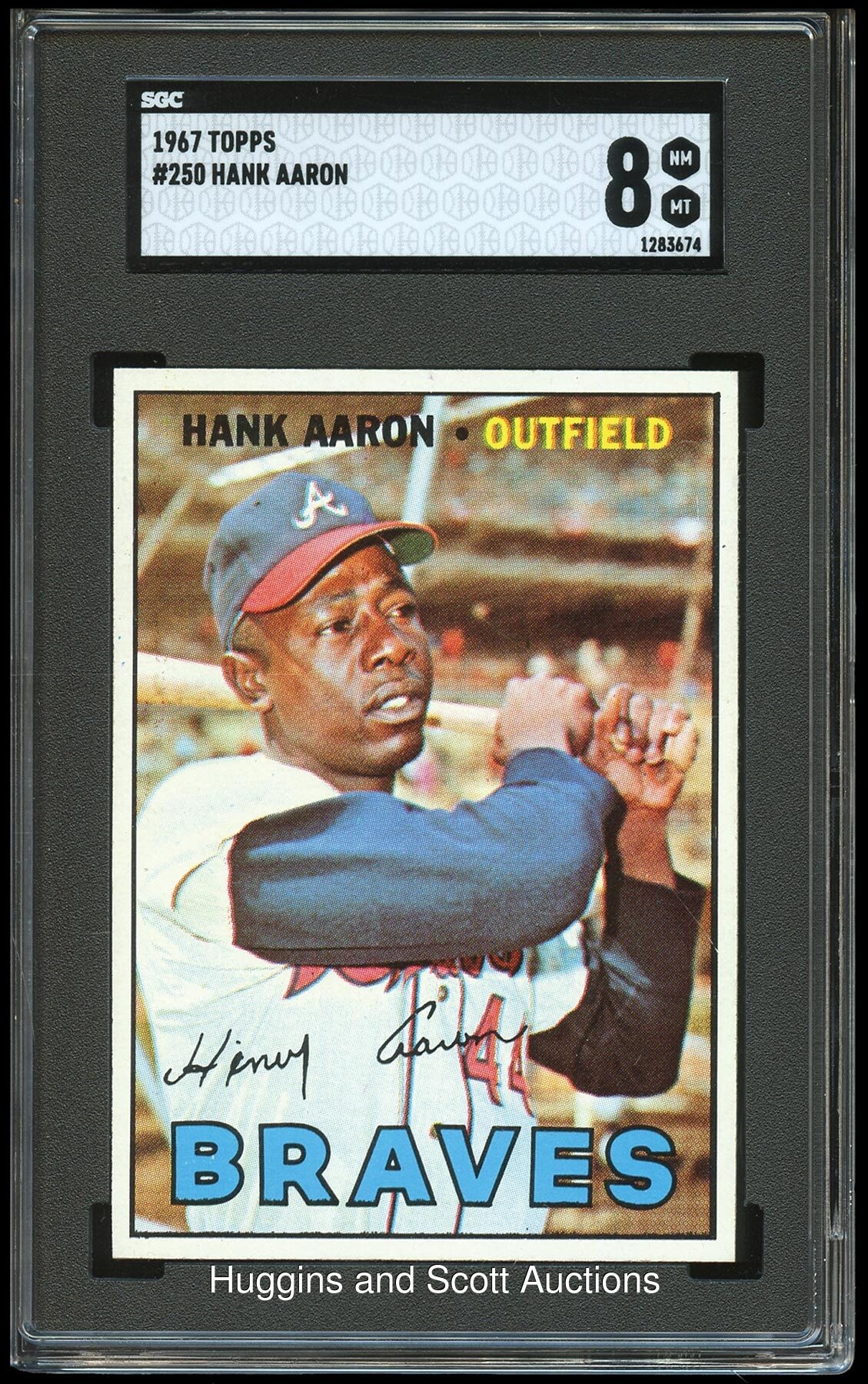 1967 Topps Baseball #250 Hank Aaron - SGC 8 NM-MT