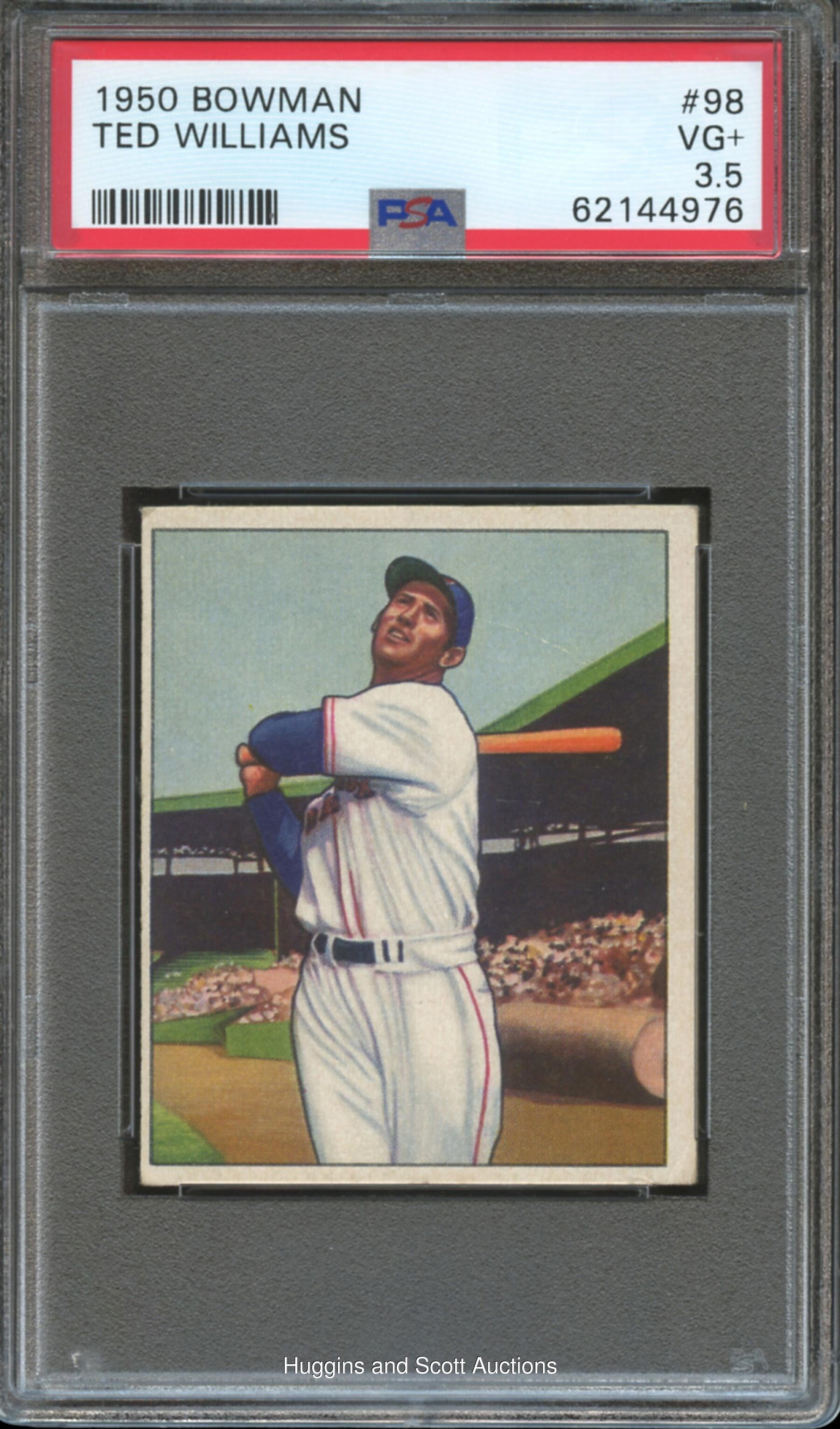 1950 Bowman Baseball #98 Ted Williams - PSA VG+ 3.5