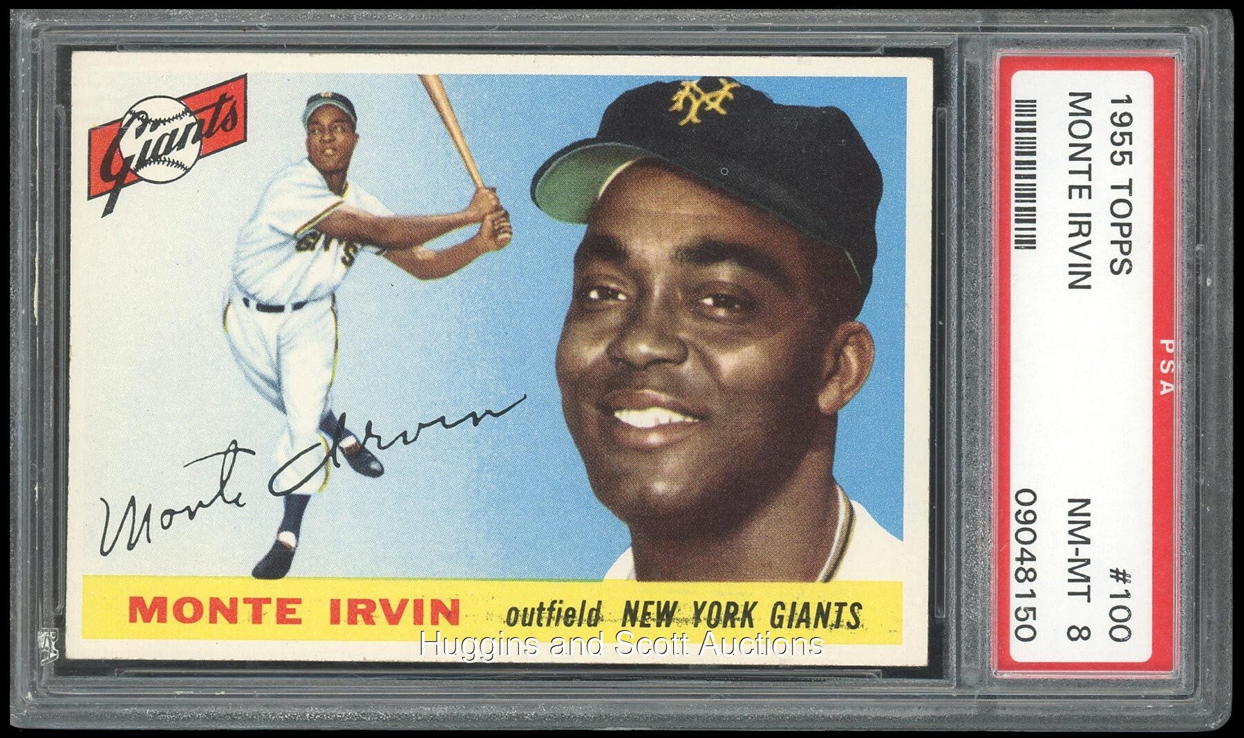 1955 Topps Baseball #100 Monte Irvin - PSA NM-MT 8