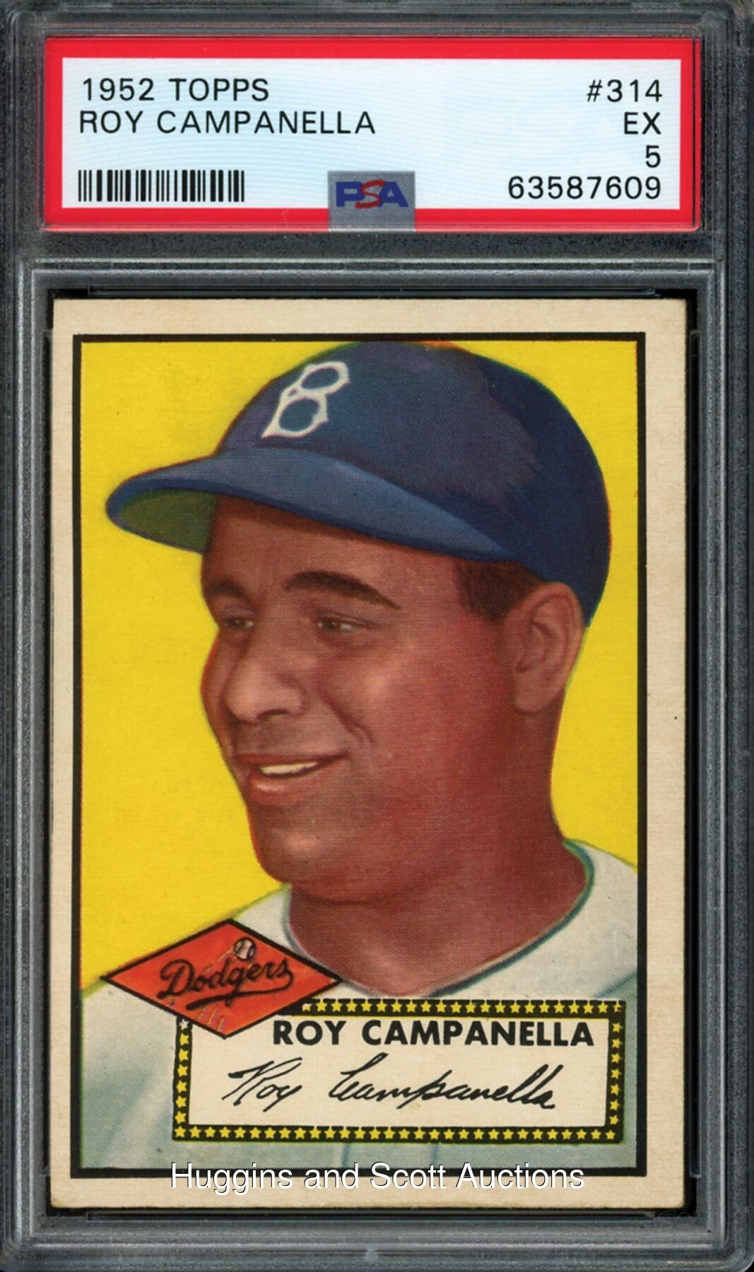 1952 Topps Baseball #314 Roy Campanella High Number - PSA EX 5