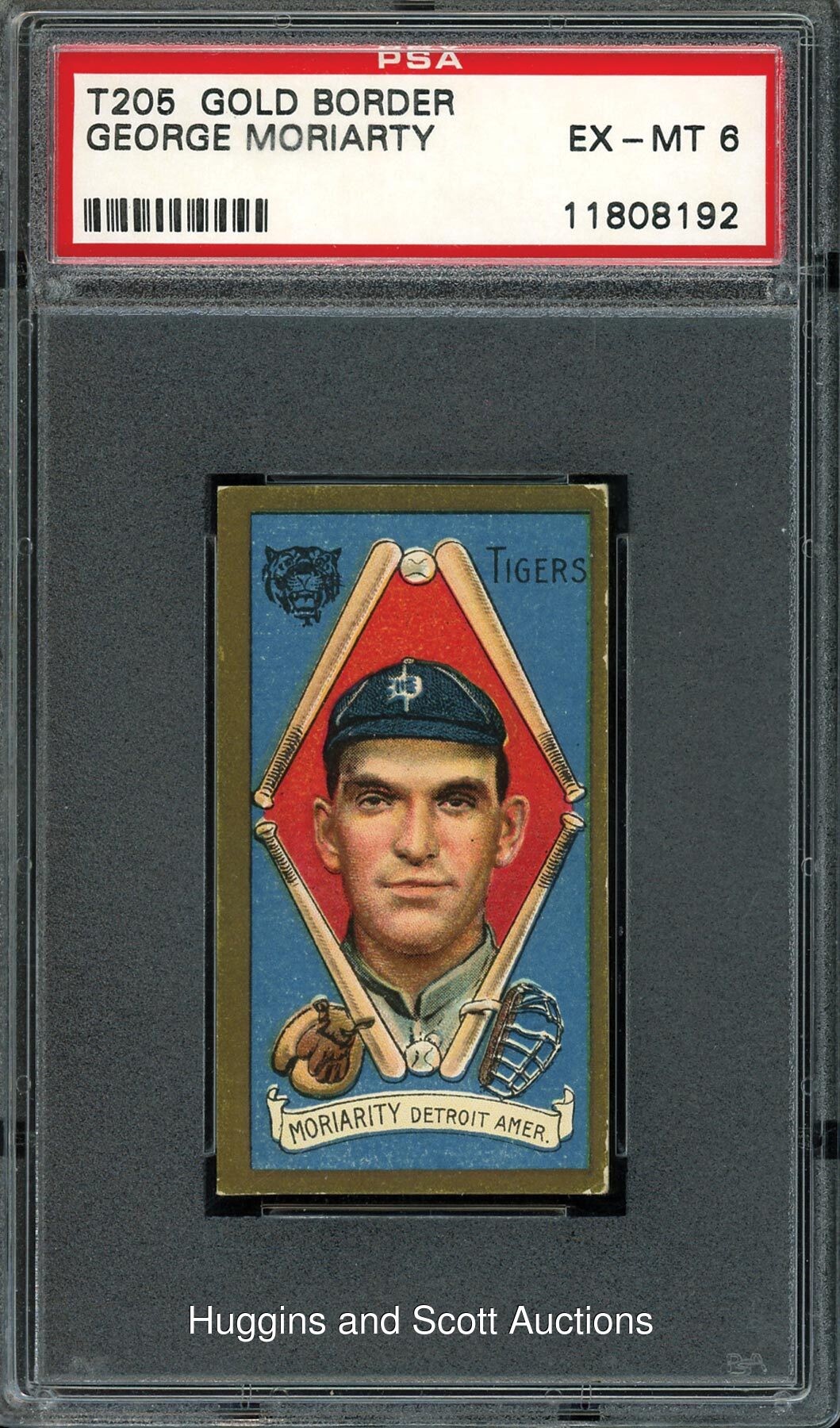 1911 T205 Gold Borders George Moriarty - PSA EX-MT 6