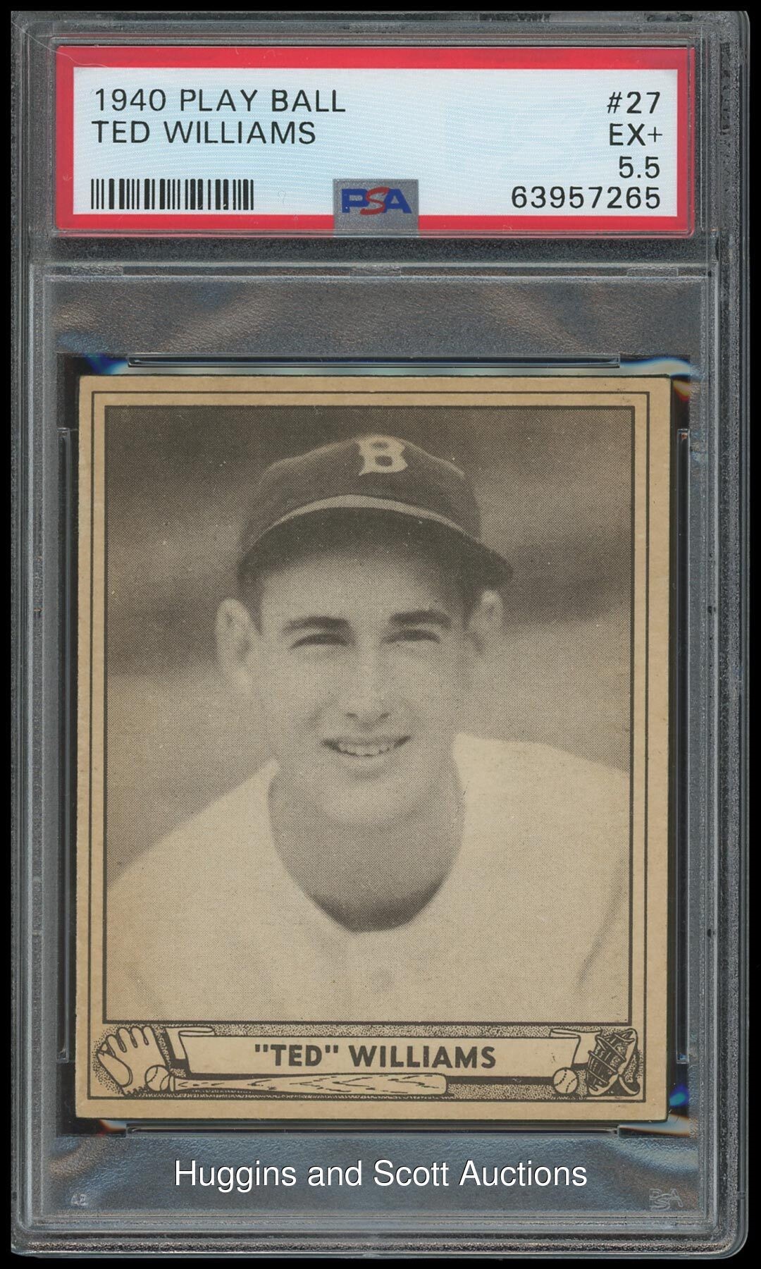 1940 Play Ball #27 Ted Williams - PSA EX+ 5.5