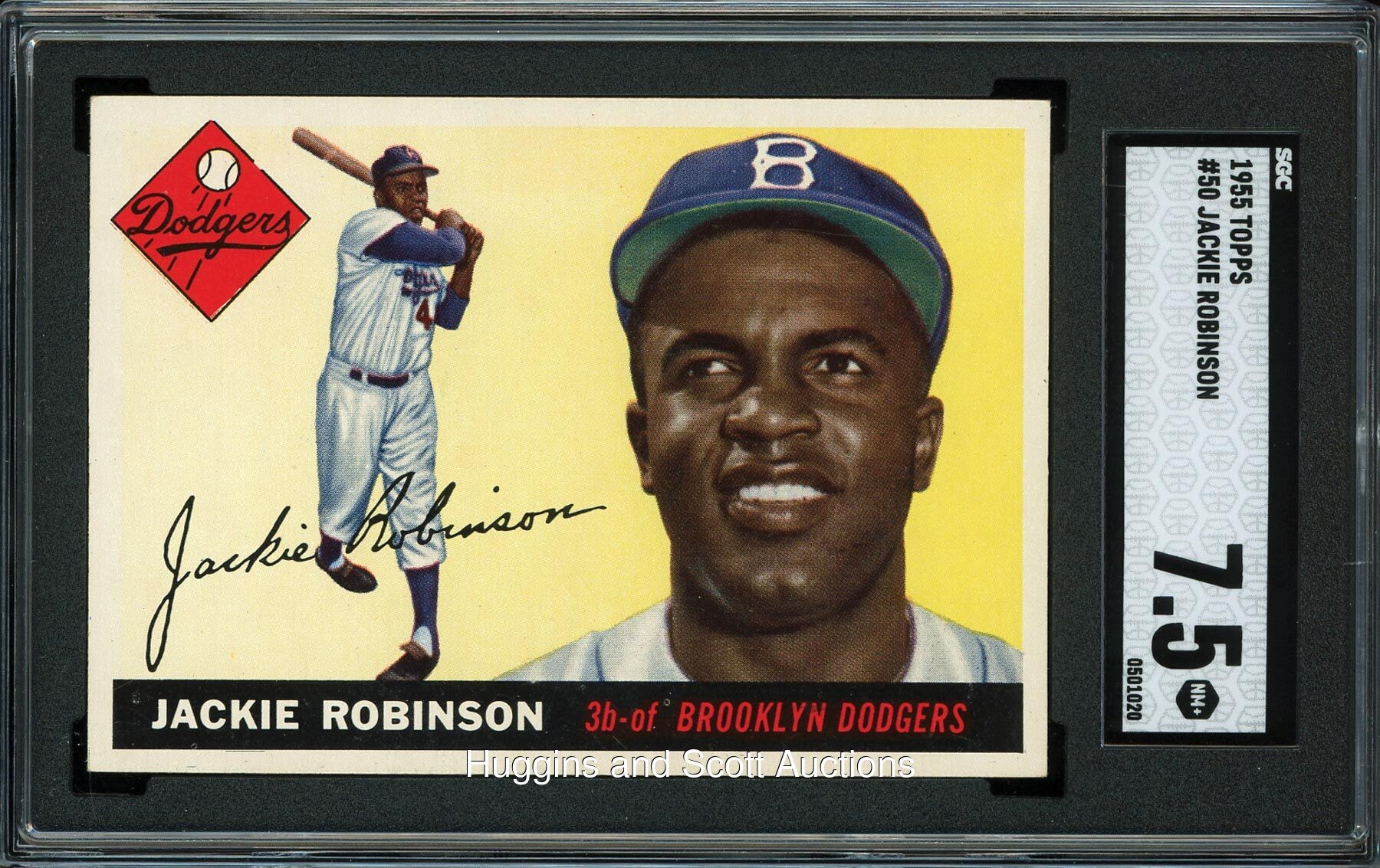 1955 Topps Baseball #50 Jackie Robinson - SGC 7.5 NM+