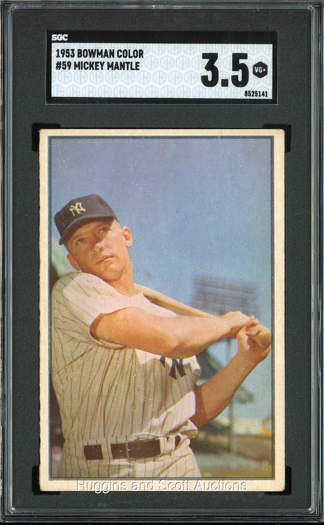 1953 Bowman Color #59 Mickey Mantle - SGC 3.5 VG+