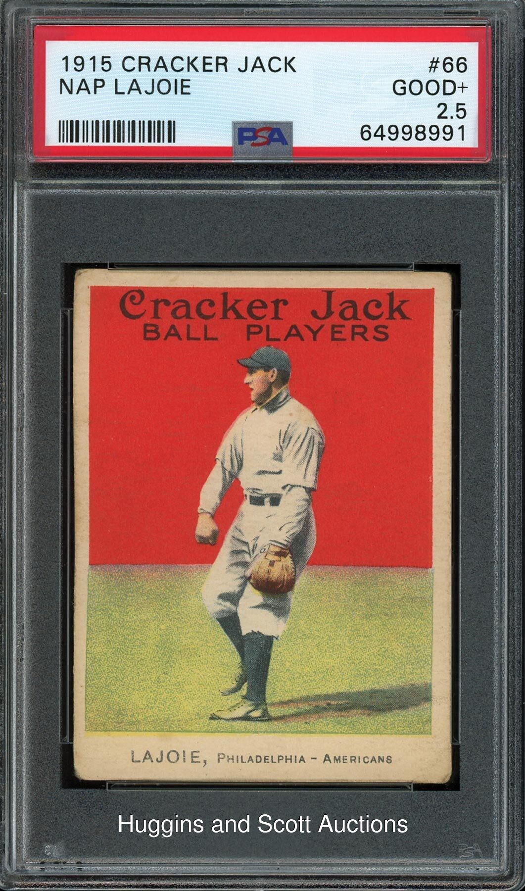 1915 Cracker Jack Ball Players #66 Nap Lajoie - PSA Good+ 2.5
