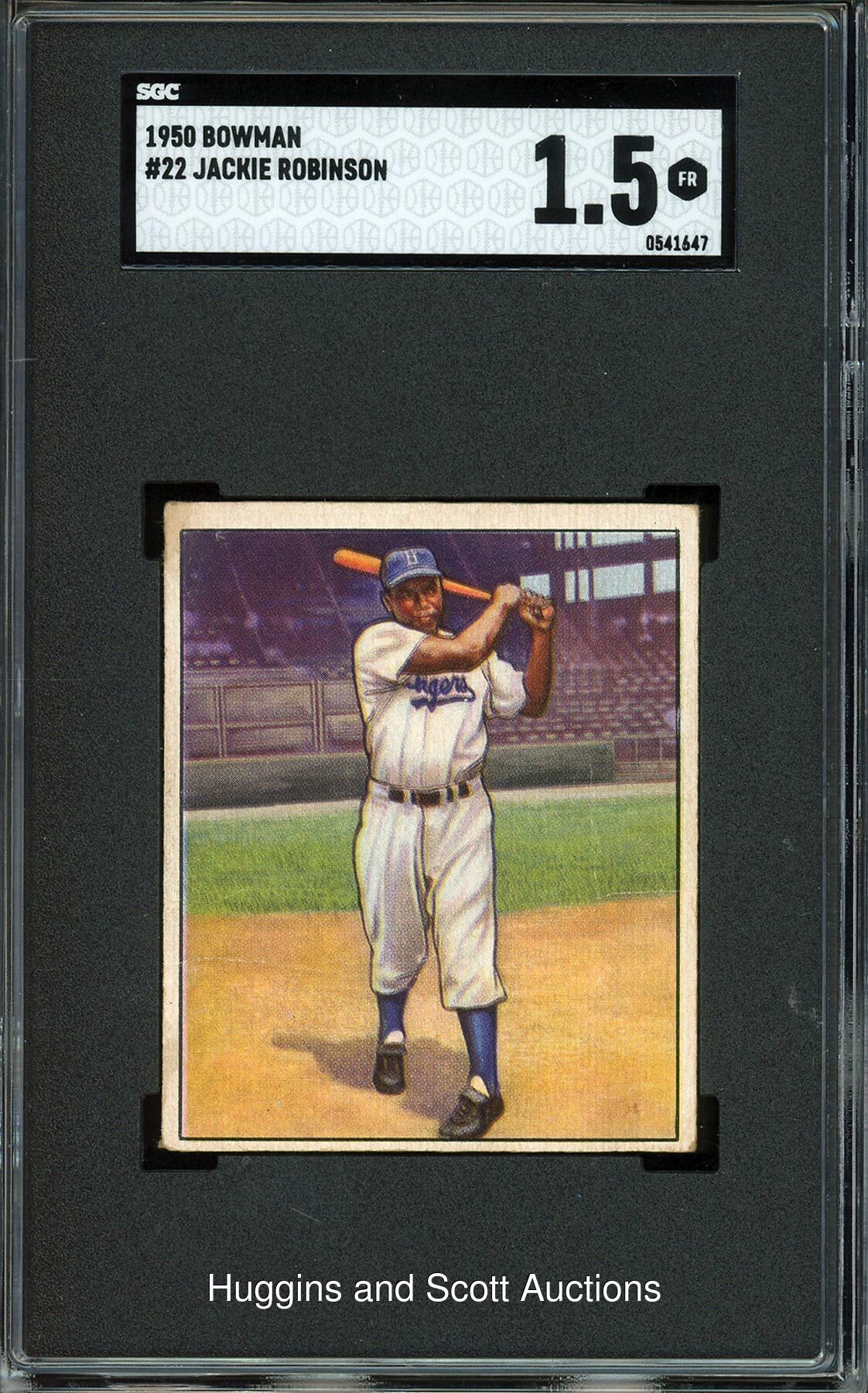 1950 Bowman Baseball #22 Jackie Robinson - SGC 1.5 Fair