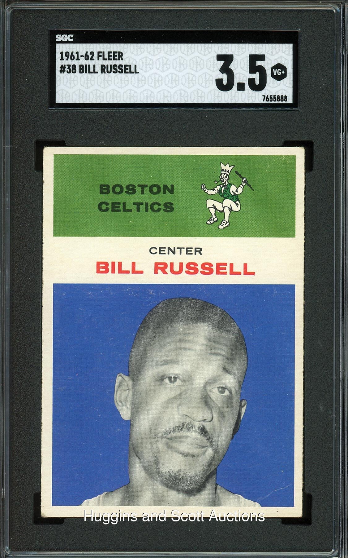 1961-62 Fleer Basketball #38 Bill Russell - SGC 3.5 VG+