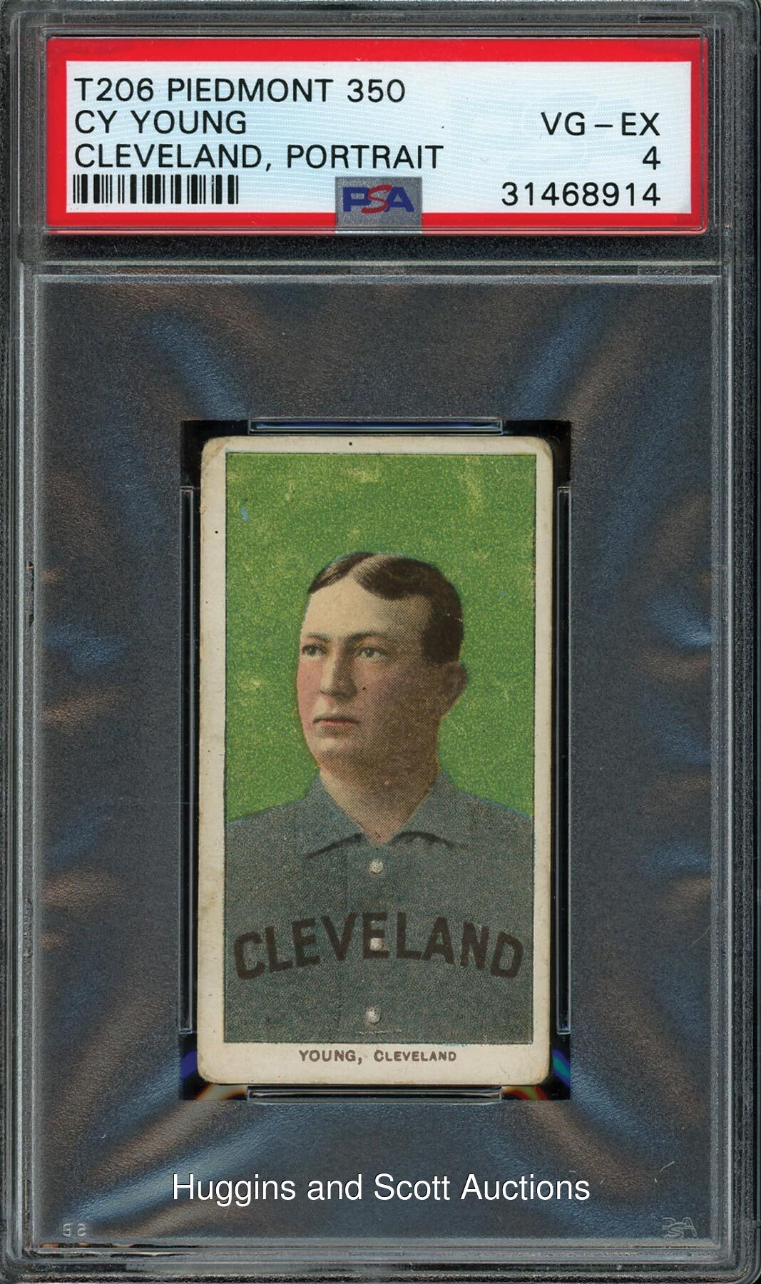 1909-11 T206 White Borders Cy Young (Cleveland, Portrait) - PSA VG-EX 4