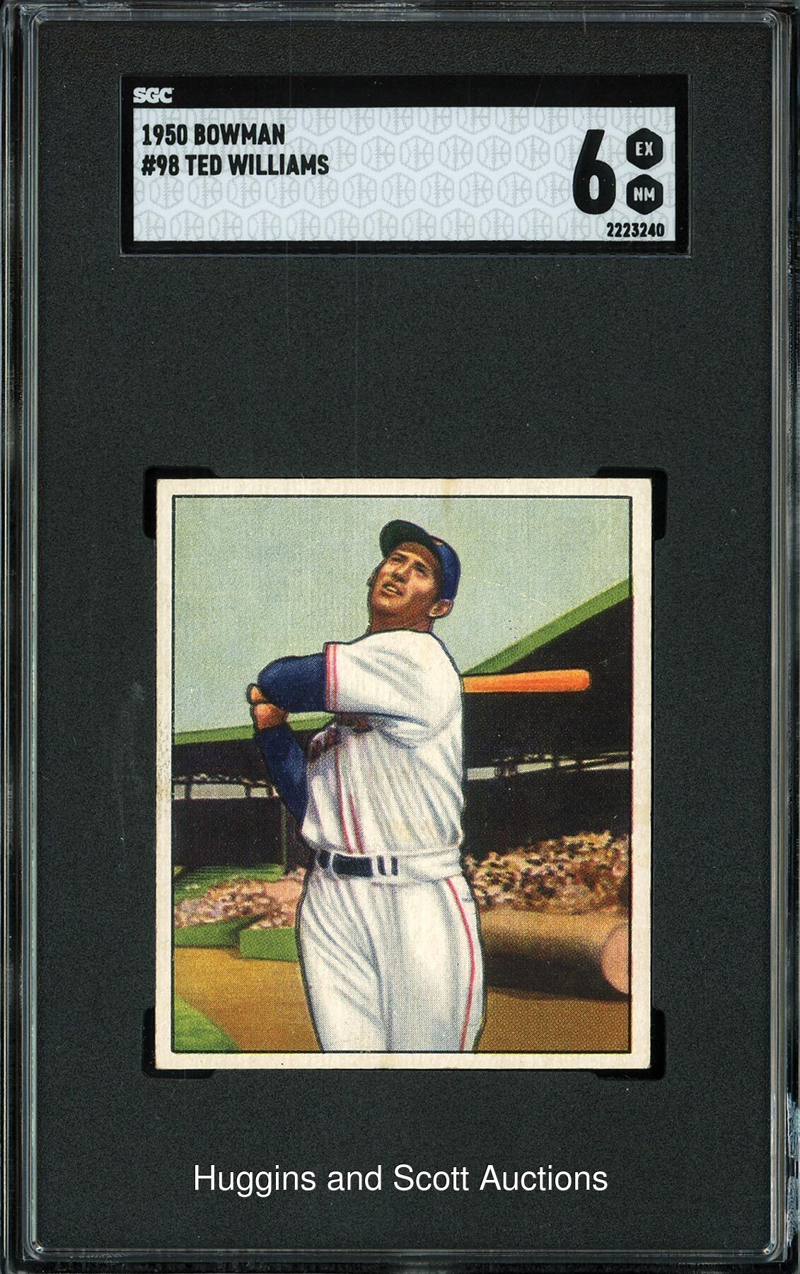 1950 Bowman Baseball #98 Ted Williams - SGC 6 EX/NM