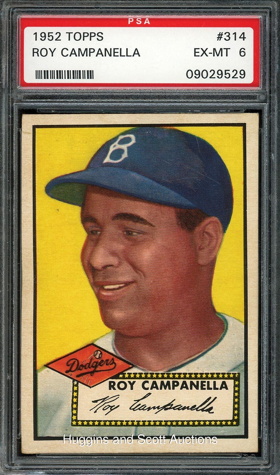 1952 Topps Baseball #314 Roy Campanella - PSA EX-MT 6
