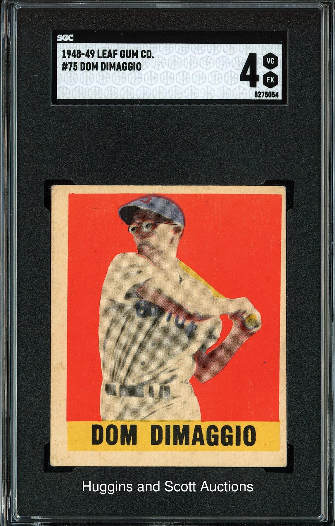 1948 Leaf Baseball #75 Dom DiMaggio Short Print - SGC 4 VG-EX