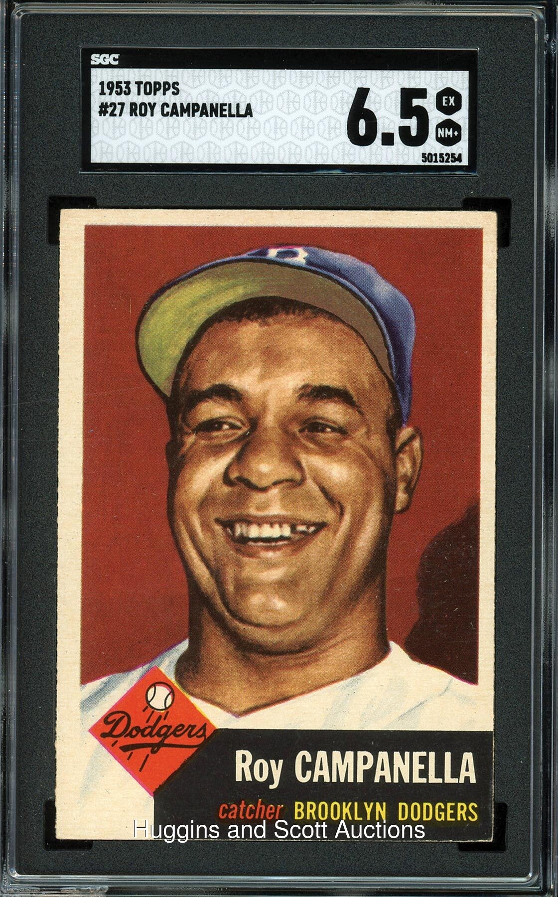 1953 Topps Baseball #27 Roy Campanella - SGC 6.5 EX/NM+