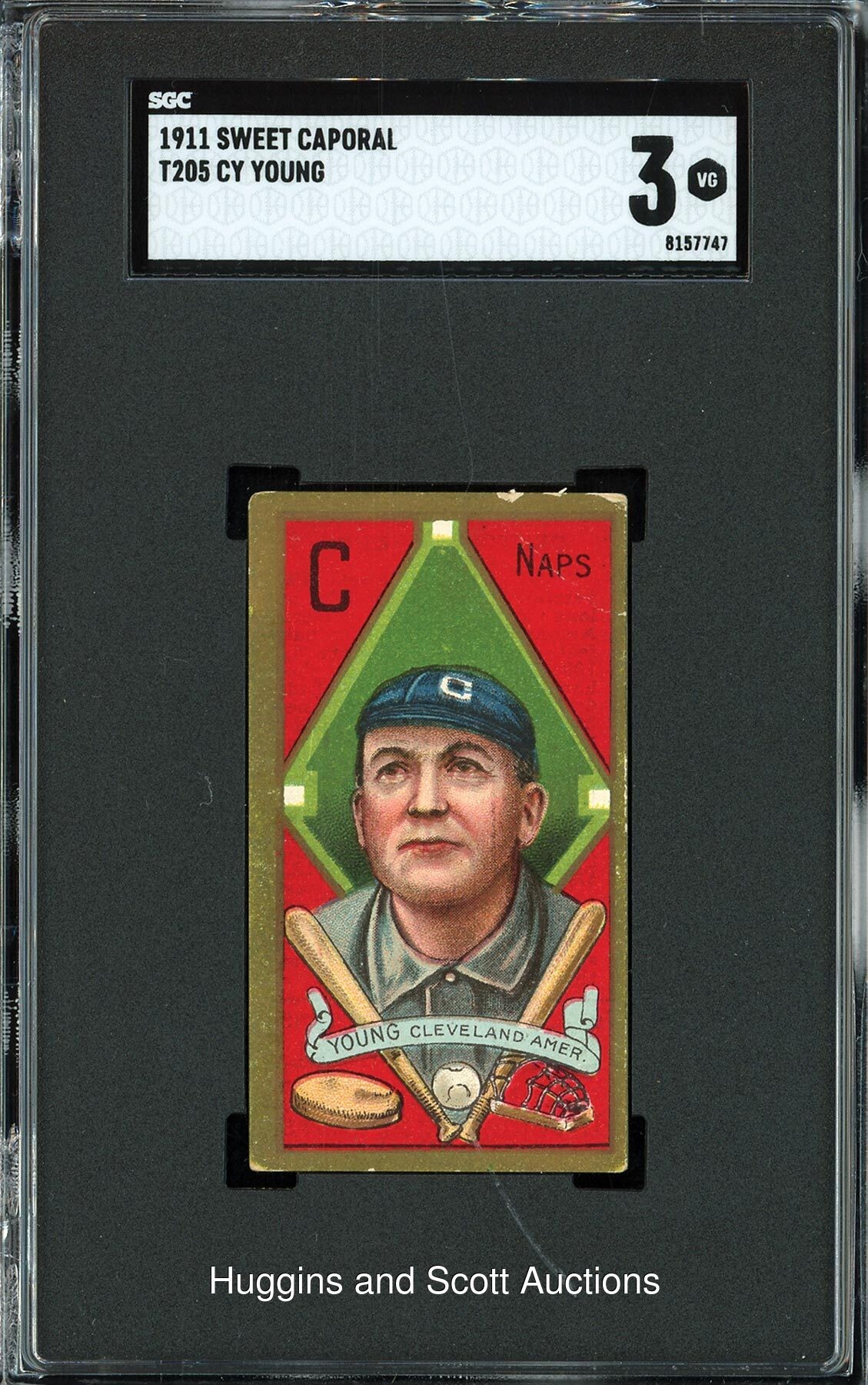 1911 T205 Gold Borders Cy Young - SGC VG 3