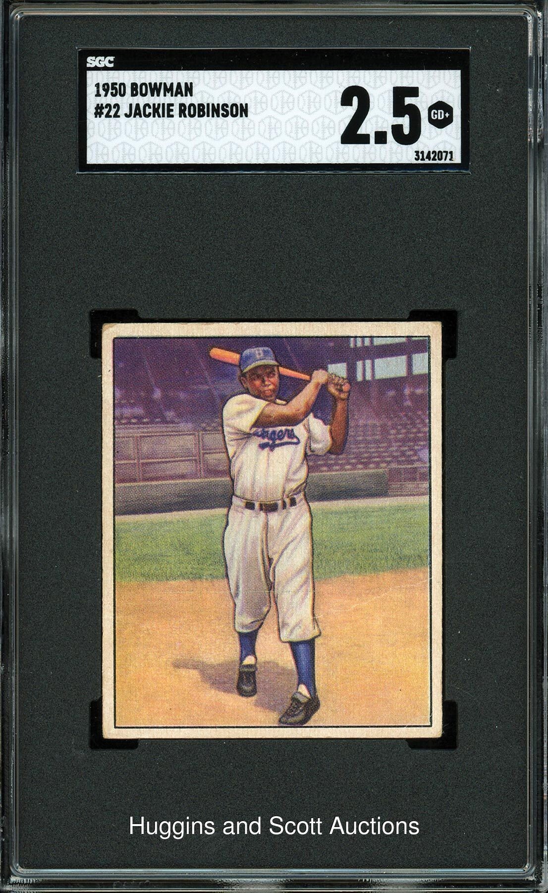 1950 Bowman Baseball #22 Jackie Robinson - SGC 2.5 Good+