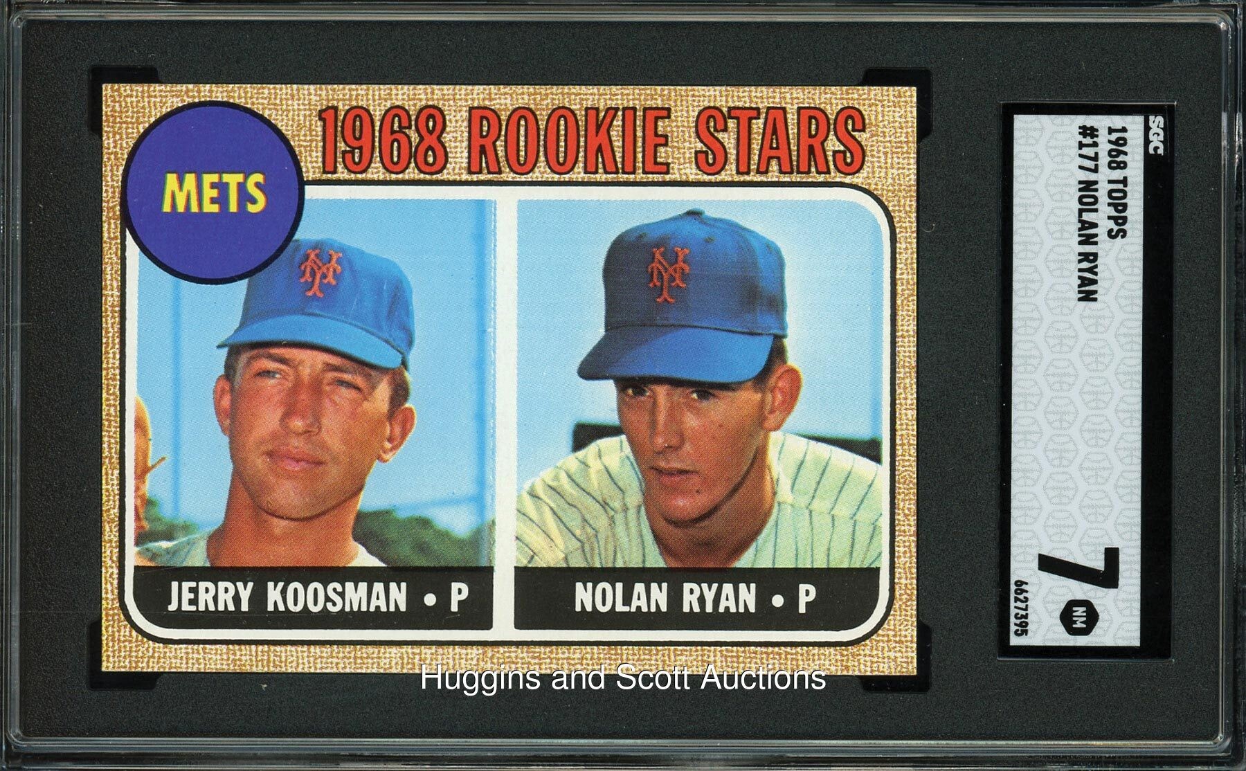 1968 Topps Baseball #177 Nolan Ryan Rookie - SGC 7 NM