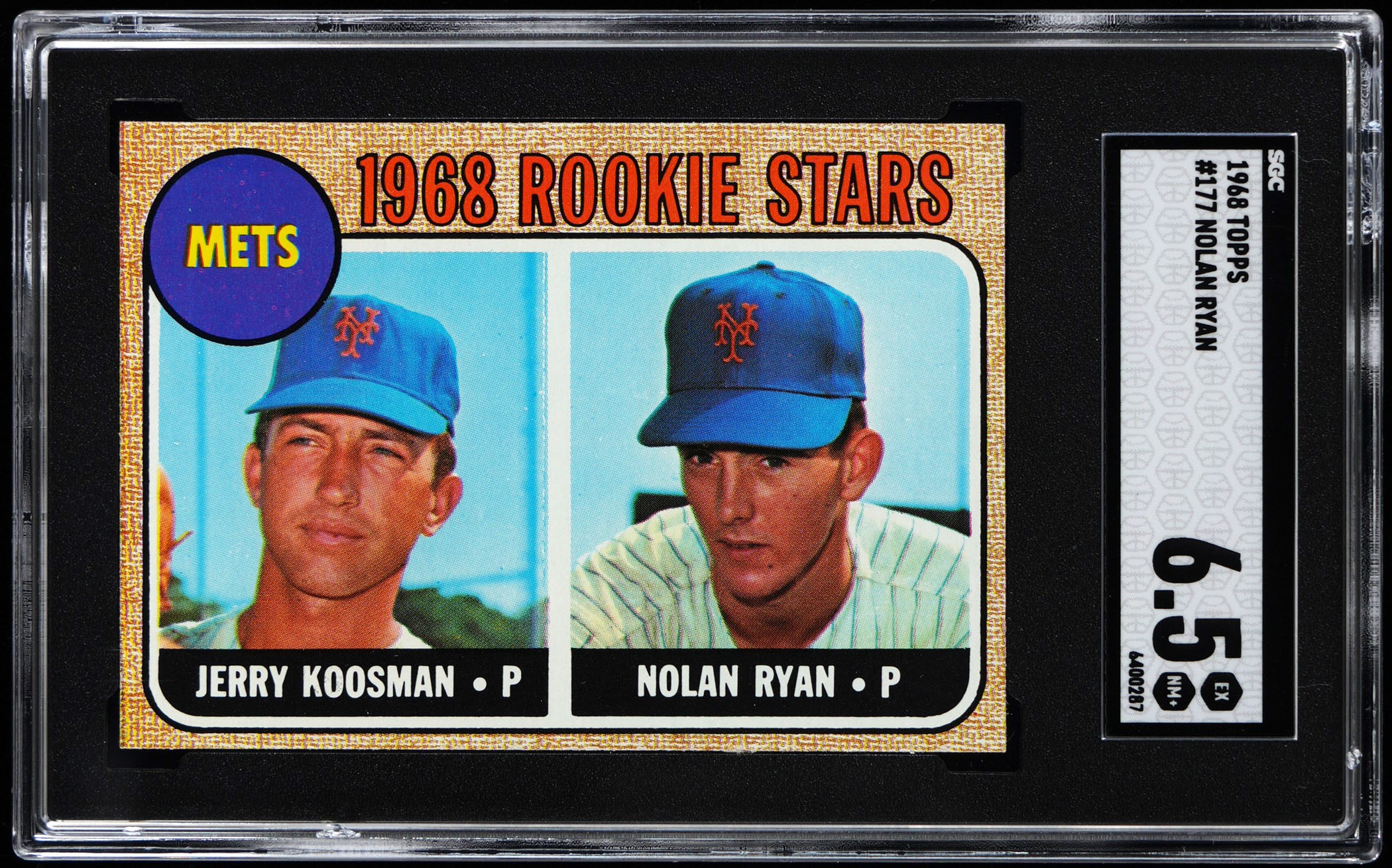 1968 Topps #177 Nolan Ryan Rookie SGC EX-NM+ 6.5