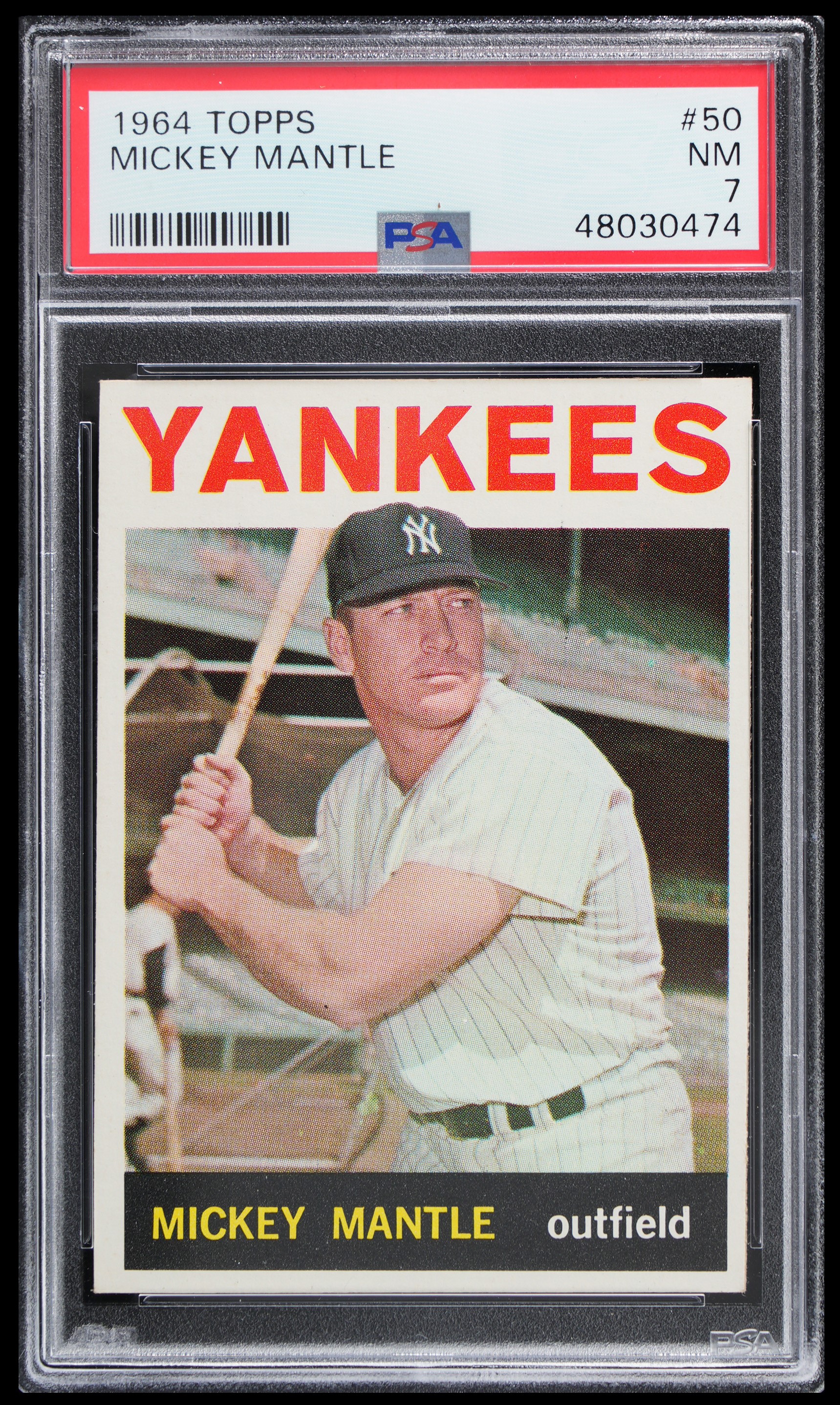 1964 Topps #50 Mickey Mantle PSA NM 7