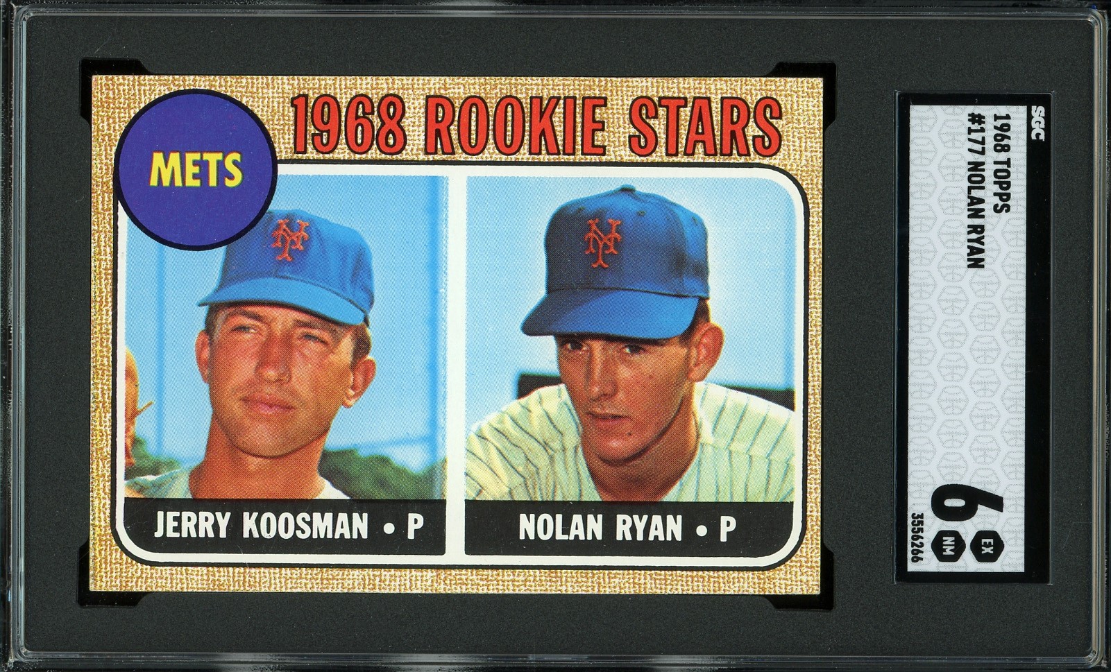 1968 Topps #177 Nolan Ryan Rookie SGC EX/NM 6