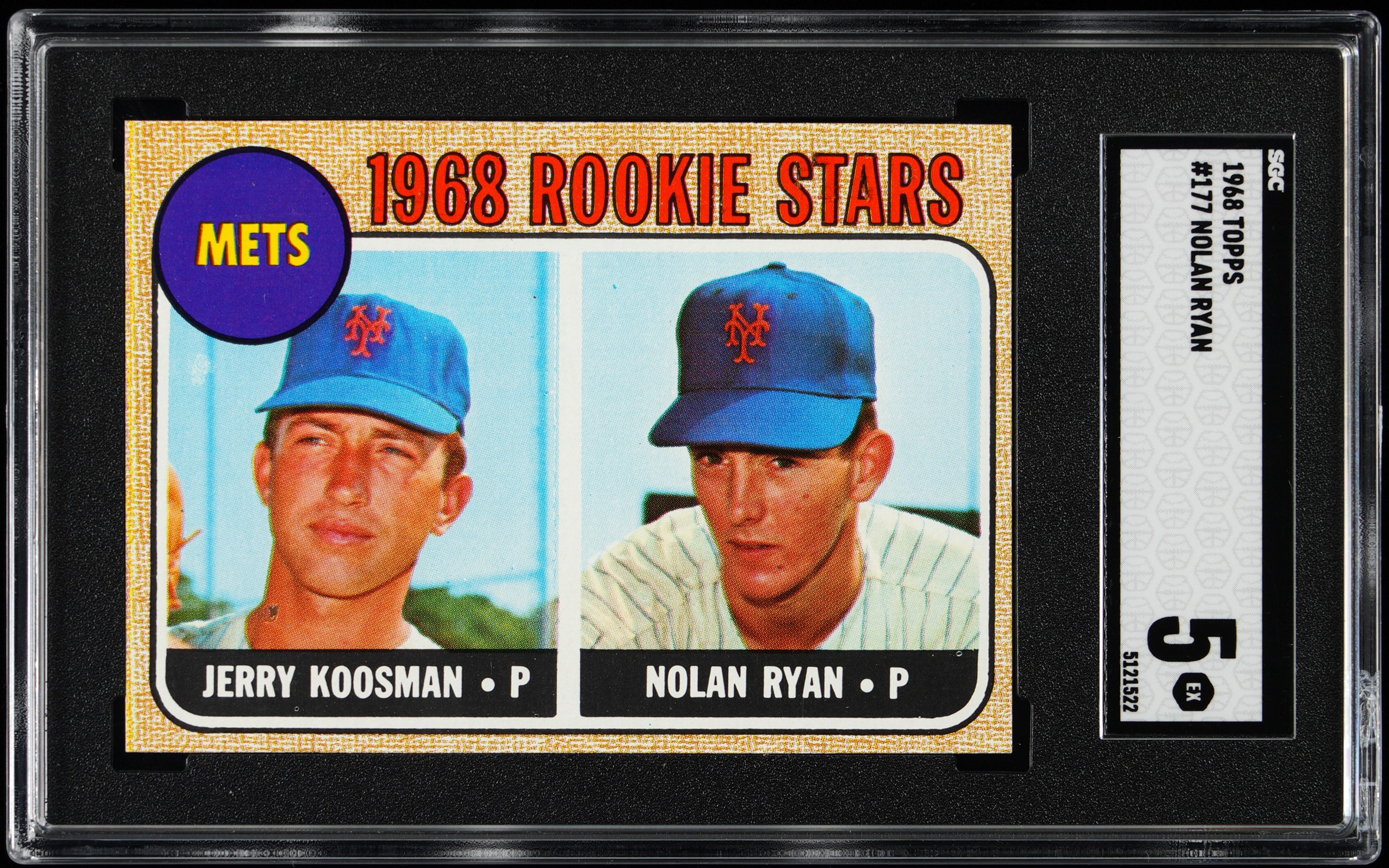 1968 Topps #177 Nolan Ryan Rookie SGC EX 5
