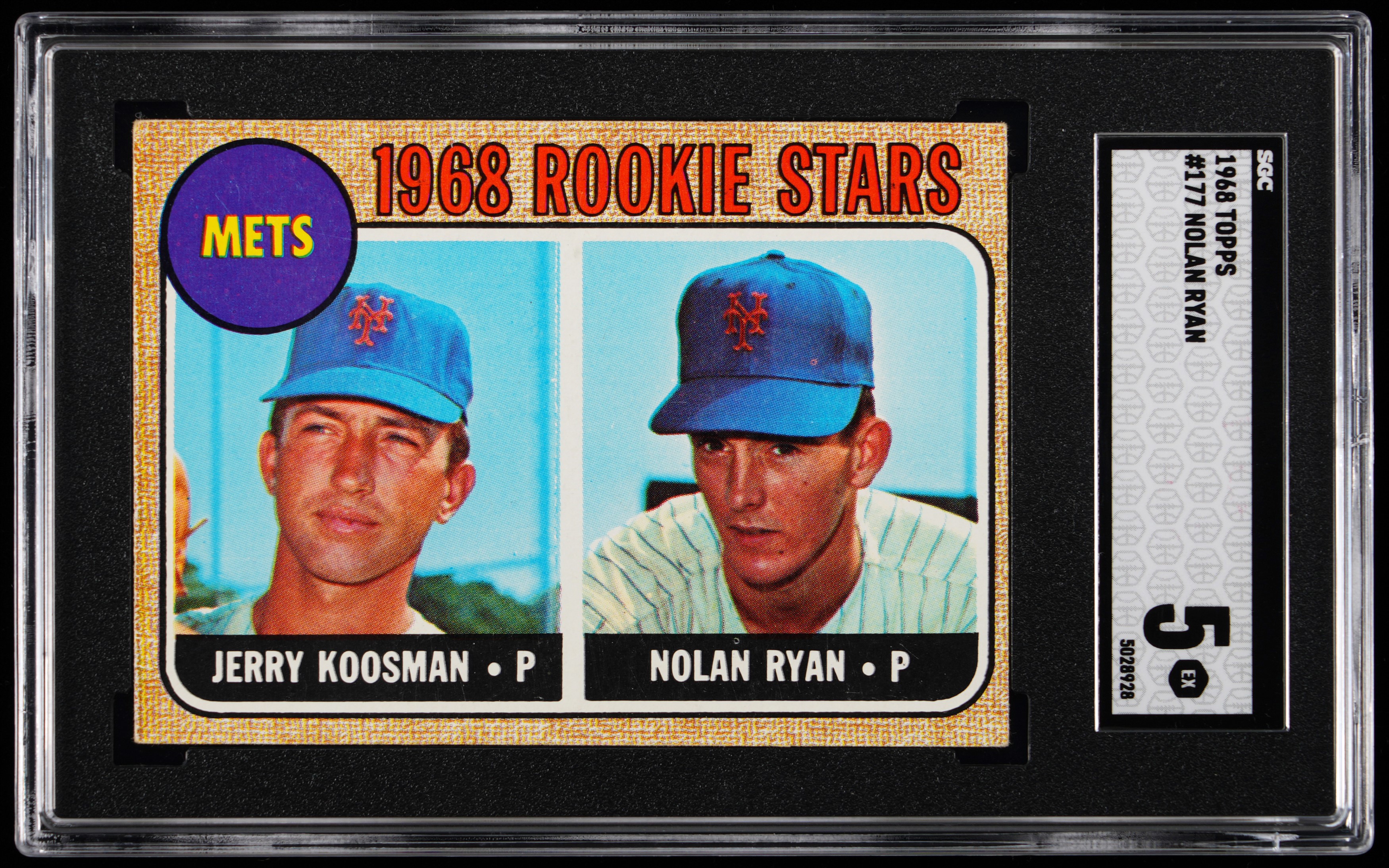 1968 Topps #177 Nolan Ryan Rookie SGC EX 5
