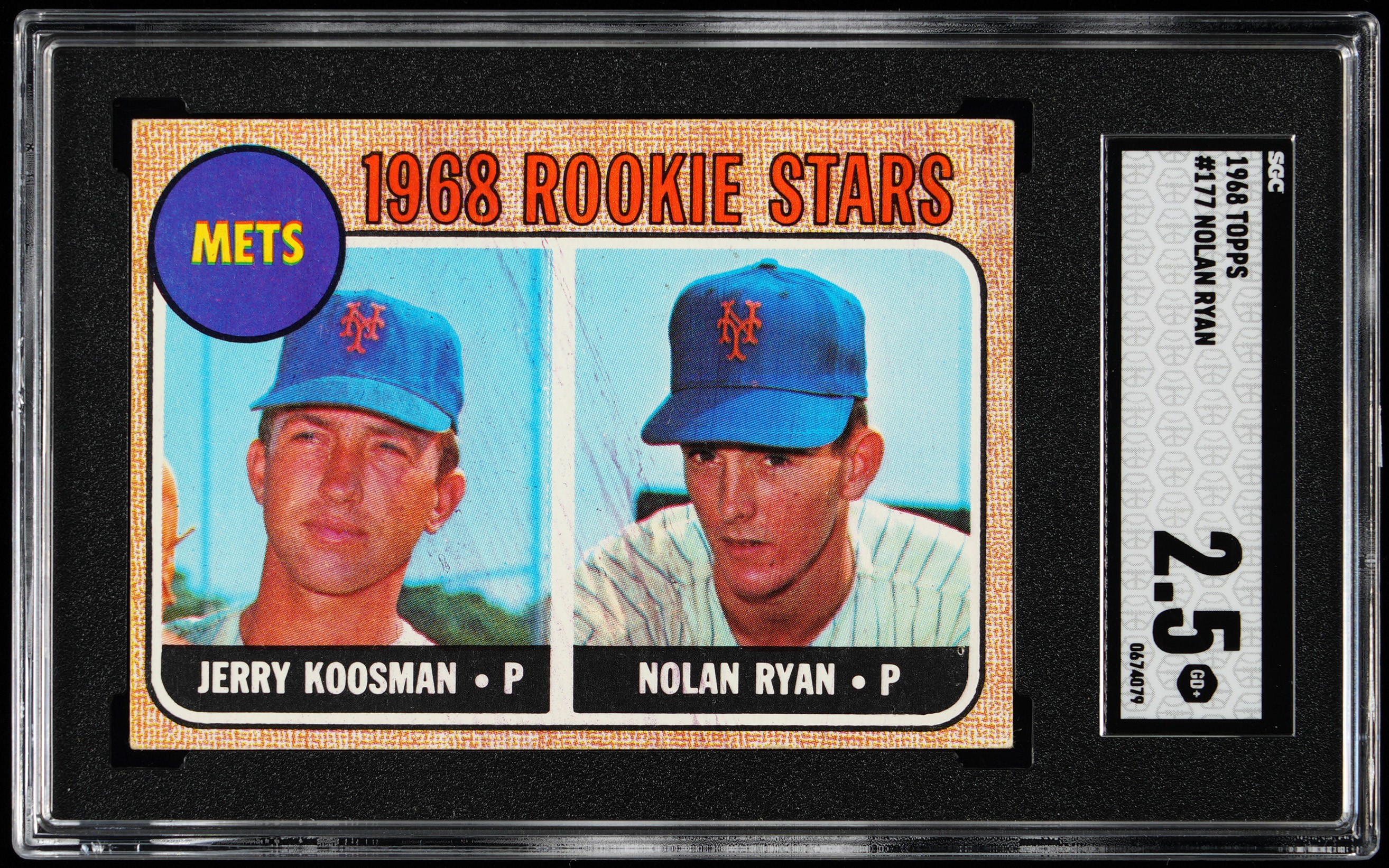 1968 Topps #177 Nolan Ryan Rookie SGC GOOD+ 2.5