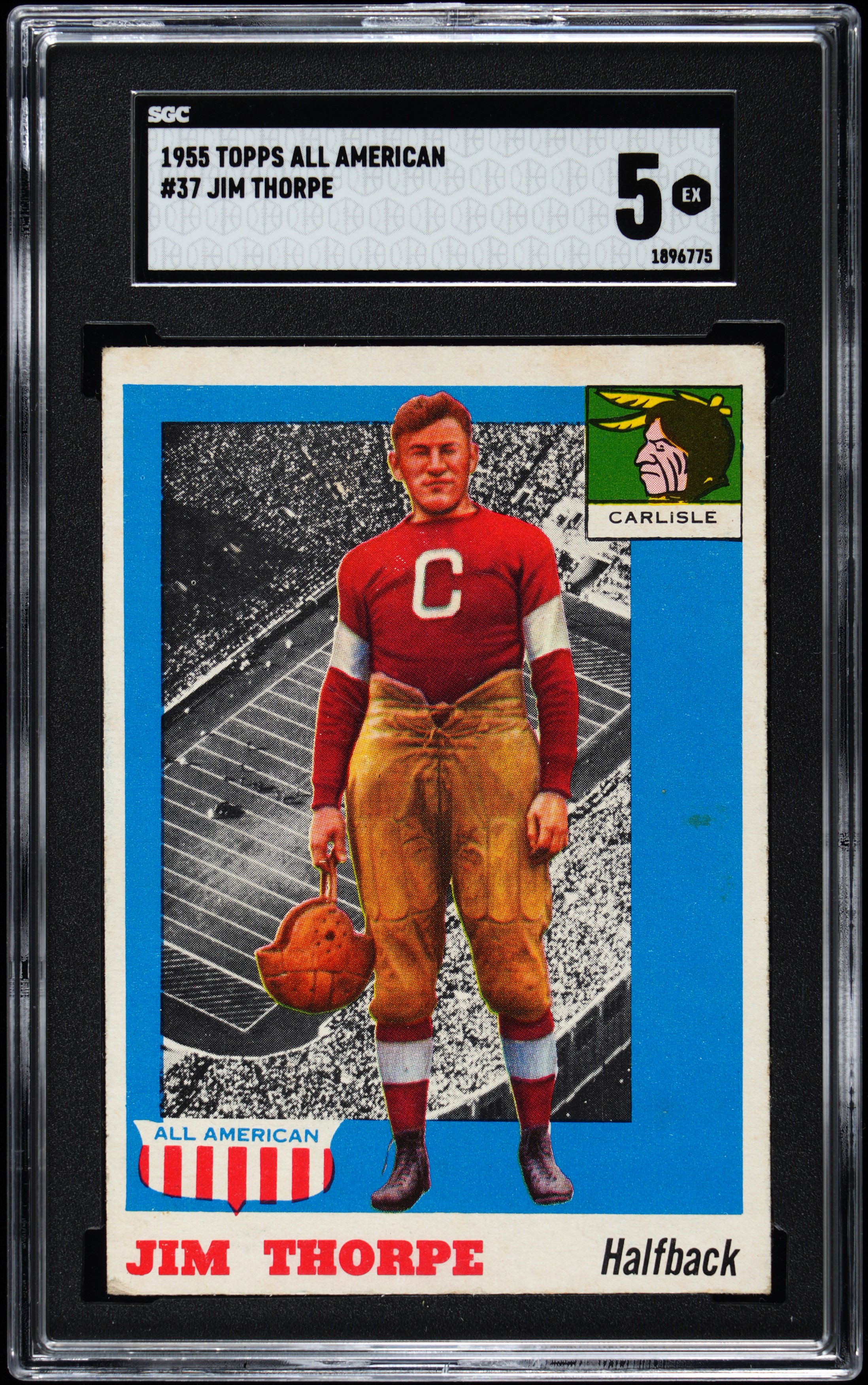 1955 Topps All-American Football #37 Jim Thorpe SGC EX 5