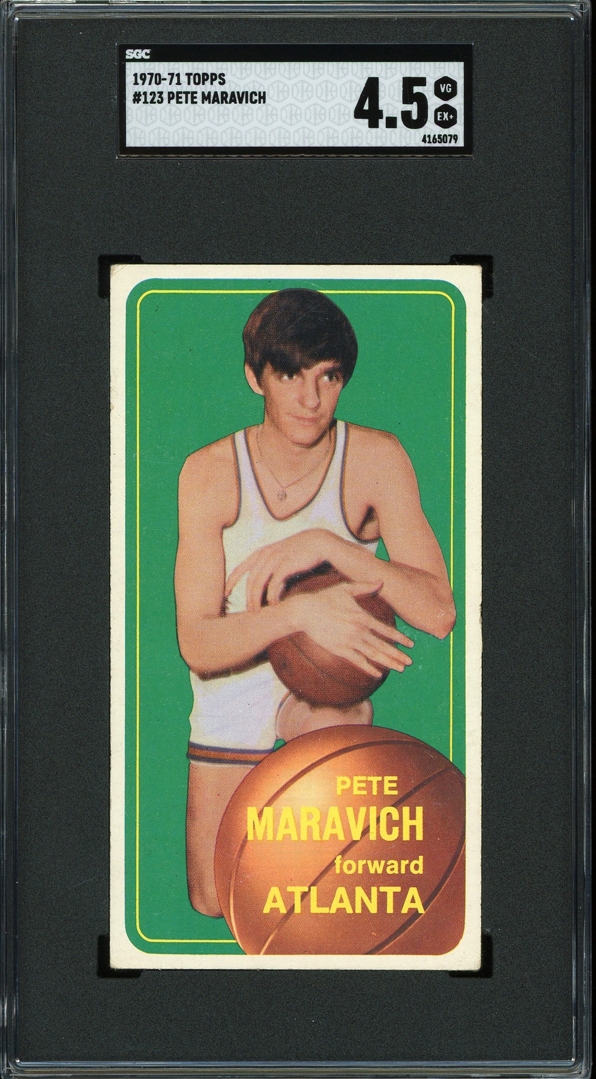 1970-1971 Topps Basketball #123 Pete Maravich Rookie SGC VG/EX+ 4.5