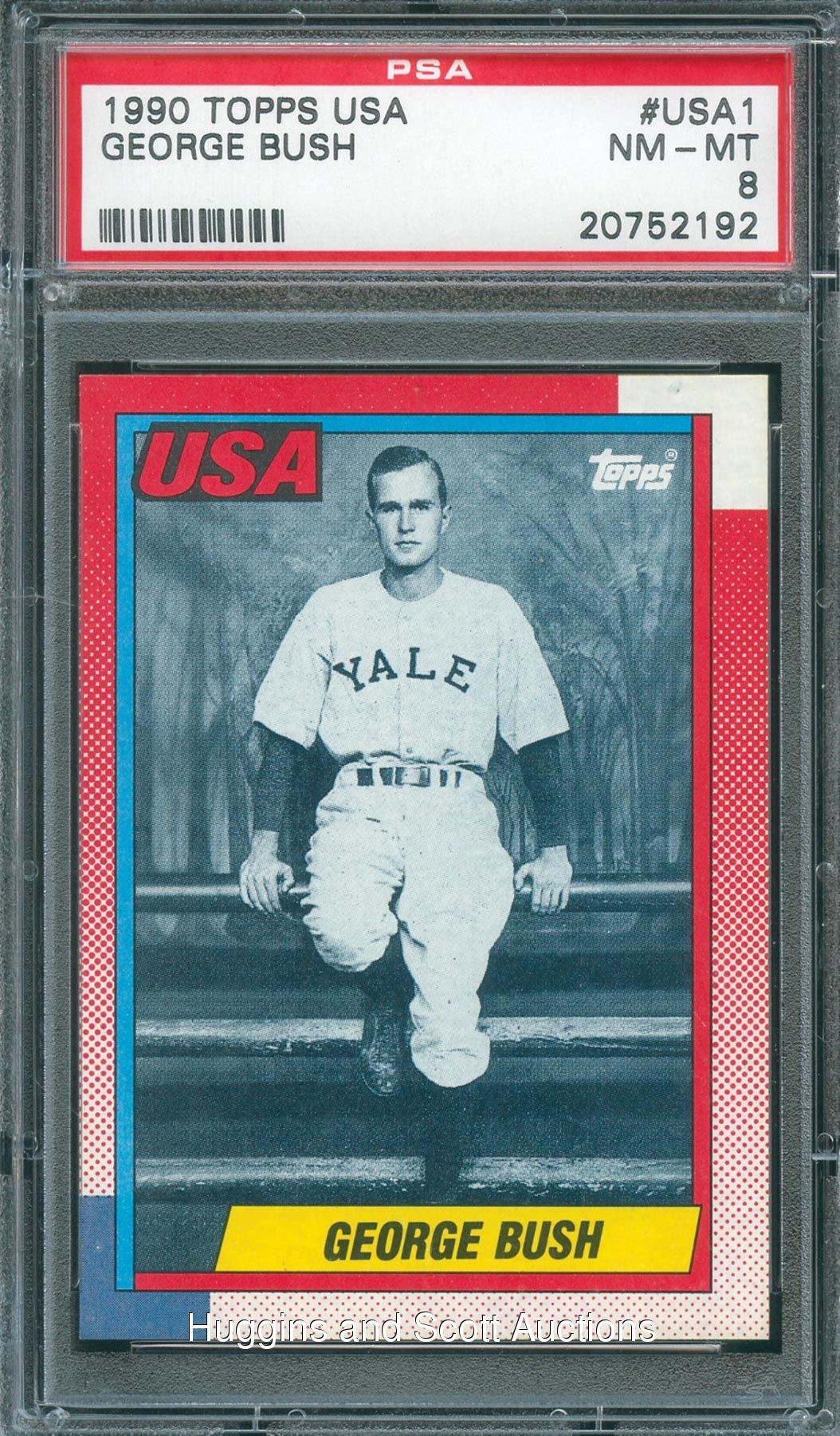 1990 Topps Baseball USA George Bush PSA 8