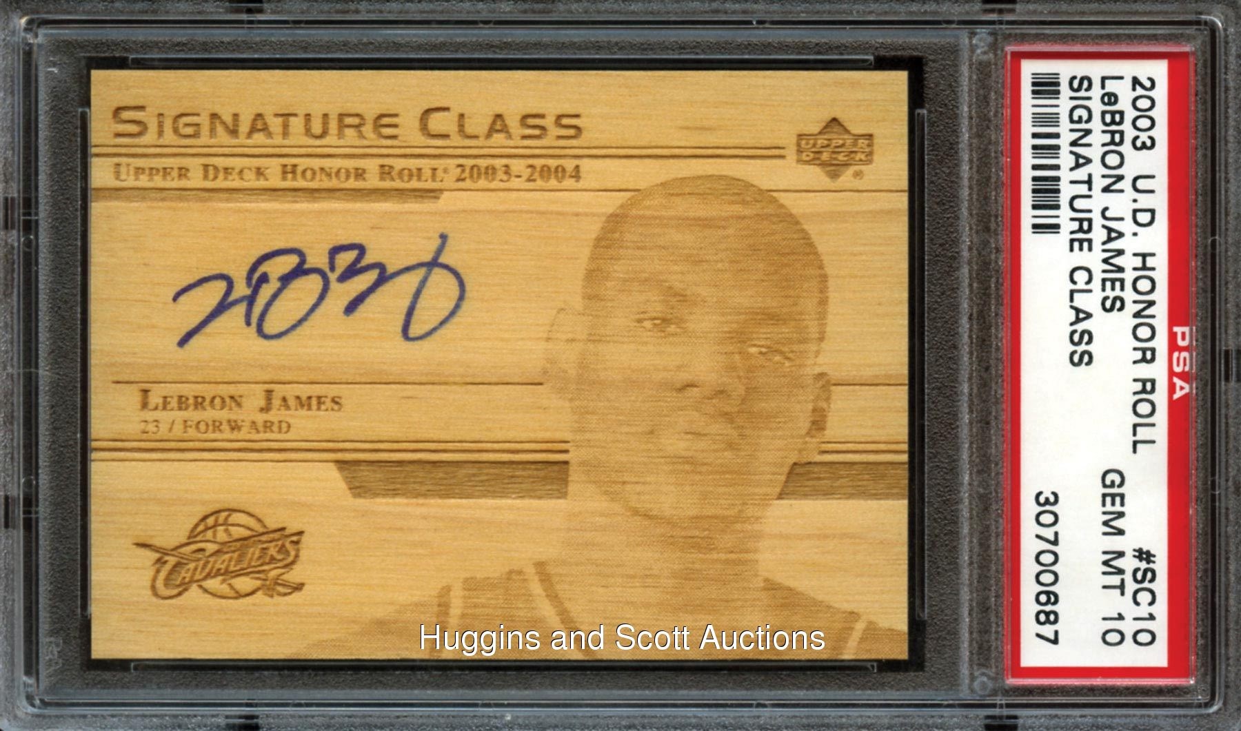 2003-04 Upper Deck Honor Roll Signature Class #SC10 LeBron James Certified Autograph Rookie PSA 10 