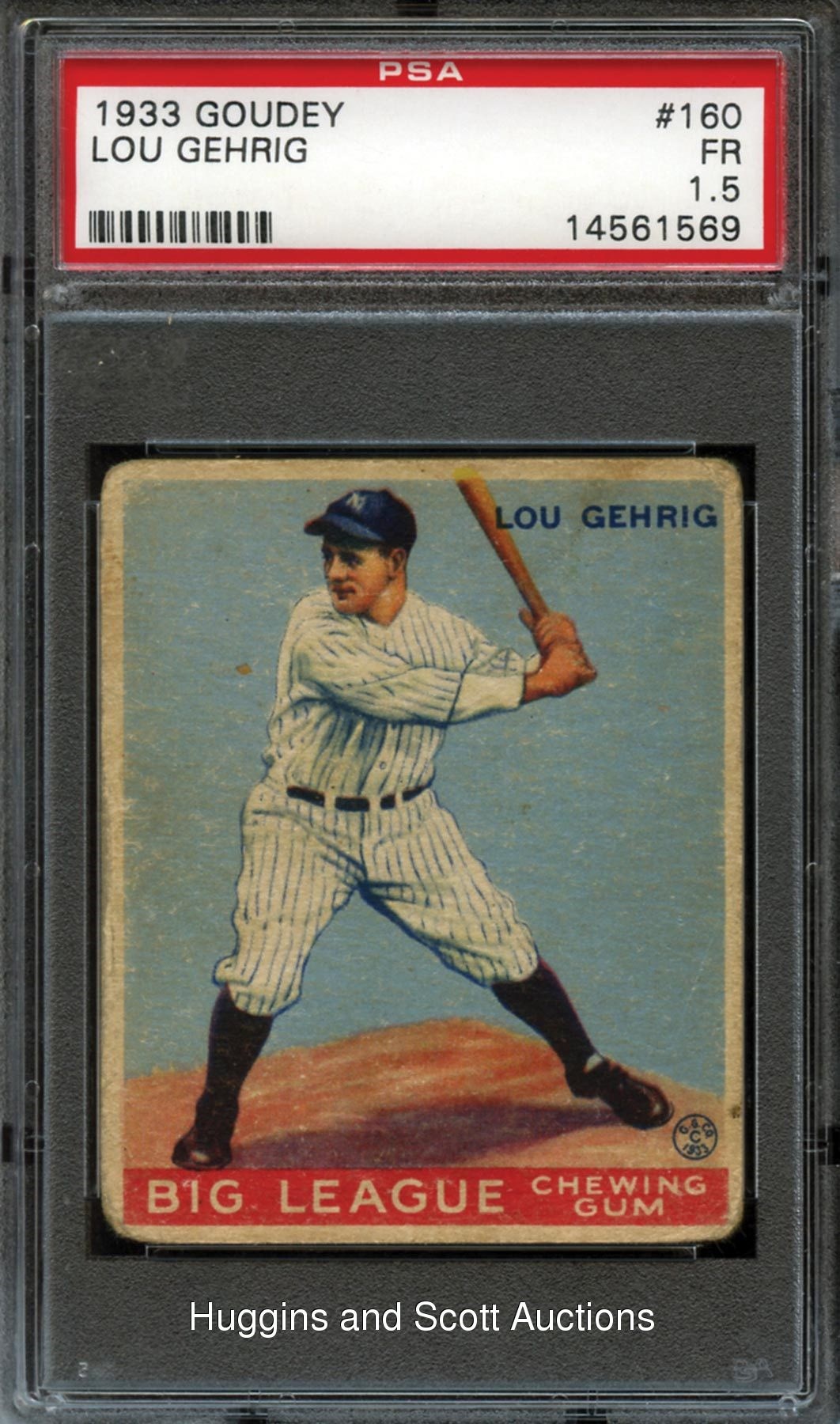 1933 Goudey Baseball #160 Lou Gehrig PSA 1.5